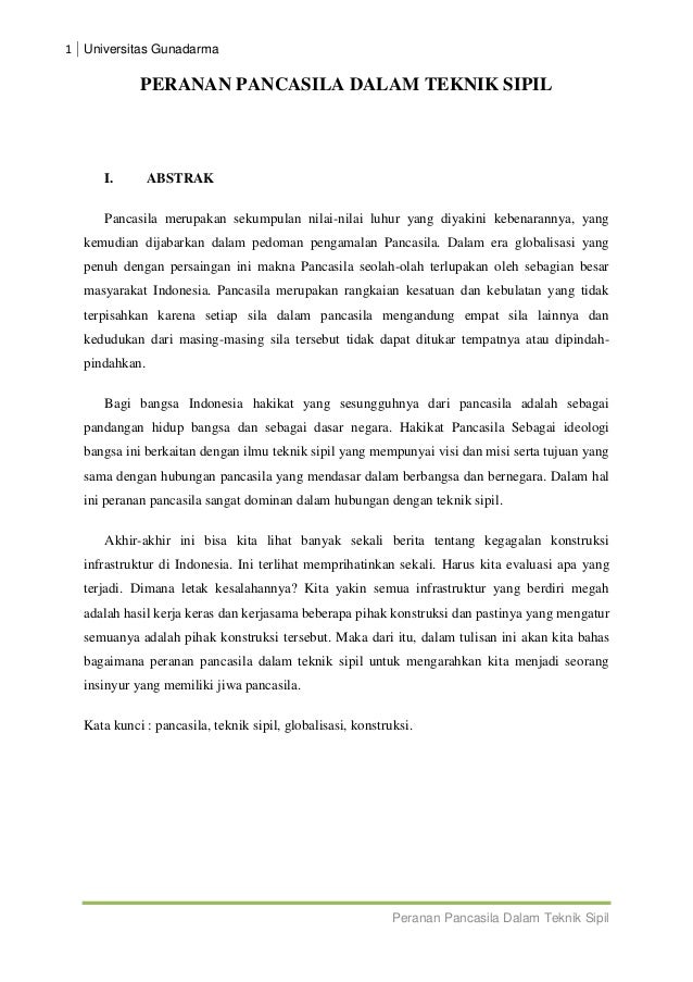 Makalah Pendidikan Pancasila Peranan Pancasila Di Era Globalisasi