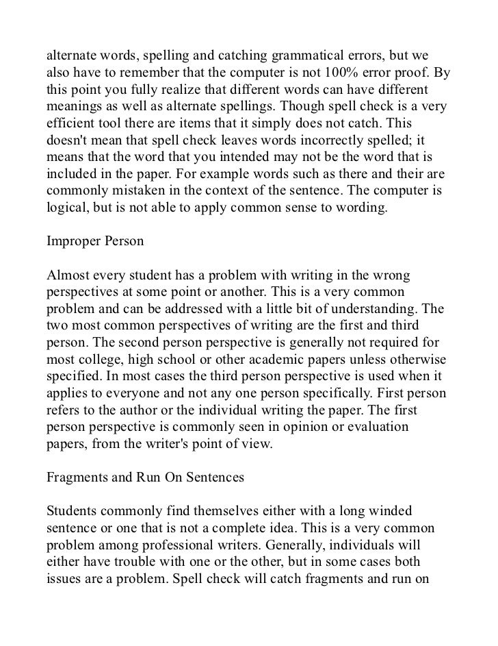 Mistakes writing essay