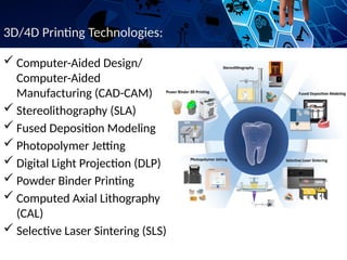 PAPER PRESENTATION ON 4D PRINTING IN PROSTHODONTICS | PPTX