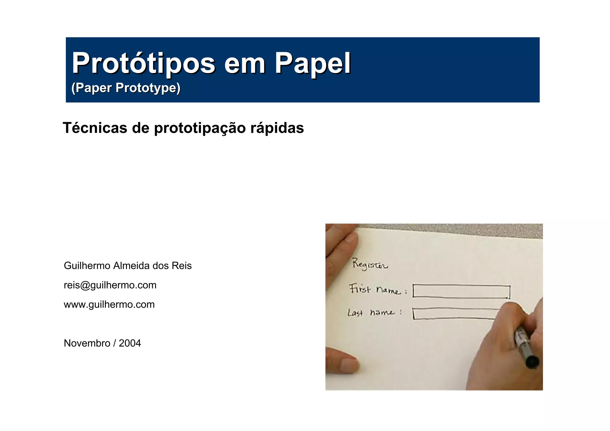 Protótipos em Papel