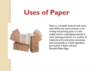 What is paper and it's recycling process | PPTX