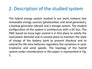 Energy management System(EMS) based fuzzy logic controller of hybrid ...