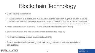 Engineering Software Architectures of Blockchain-Oriented Applications (ICSA 2018)