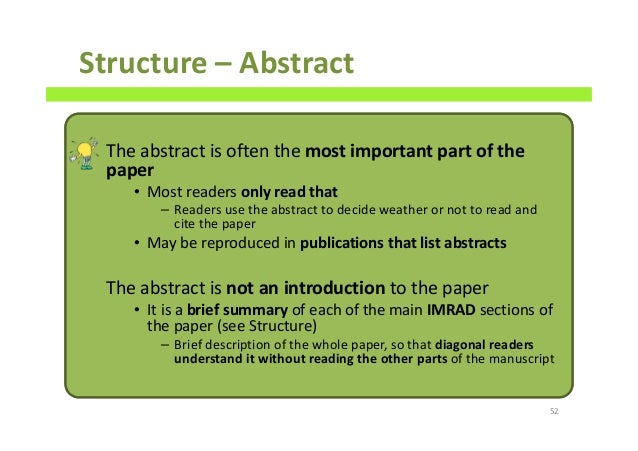 Do research papers need abstracts