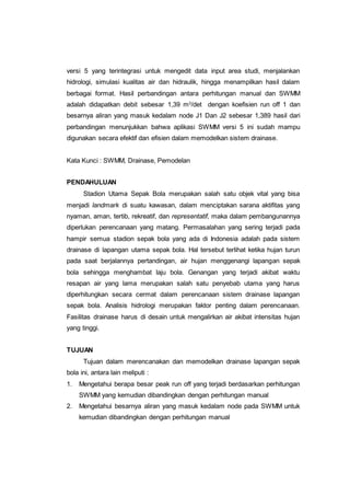 Paper Sistem Pemodelan dan Perencanaan Drainase | DOCX