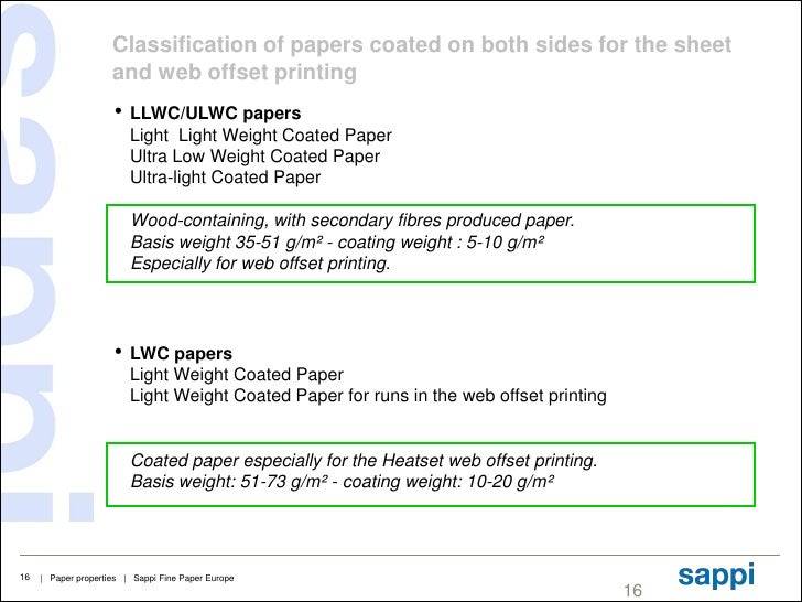 Papertechnology paper properties