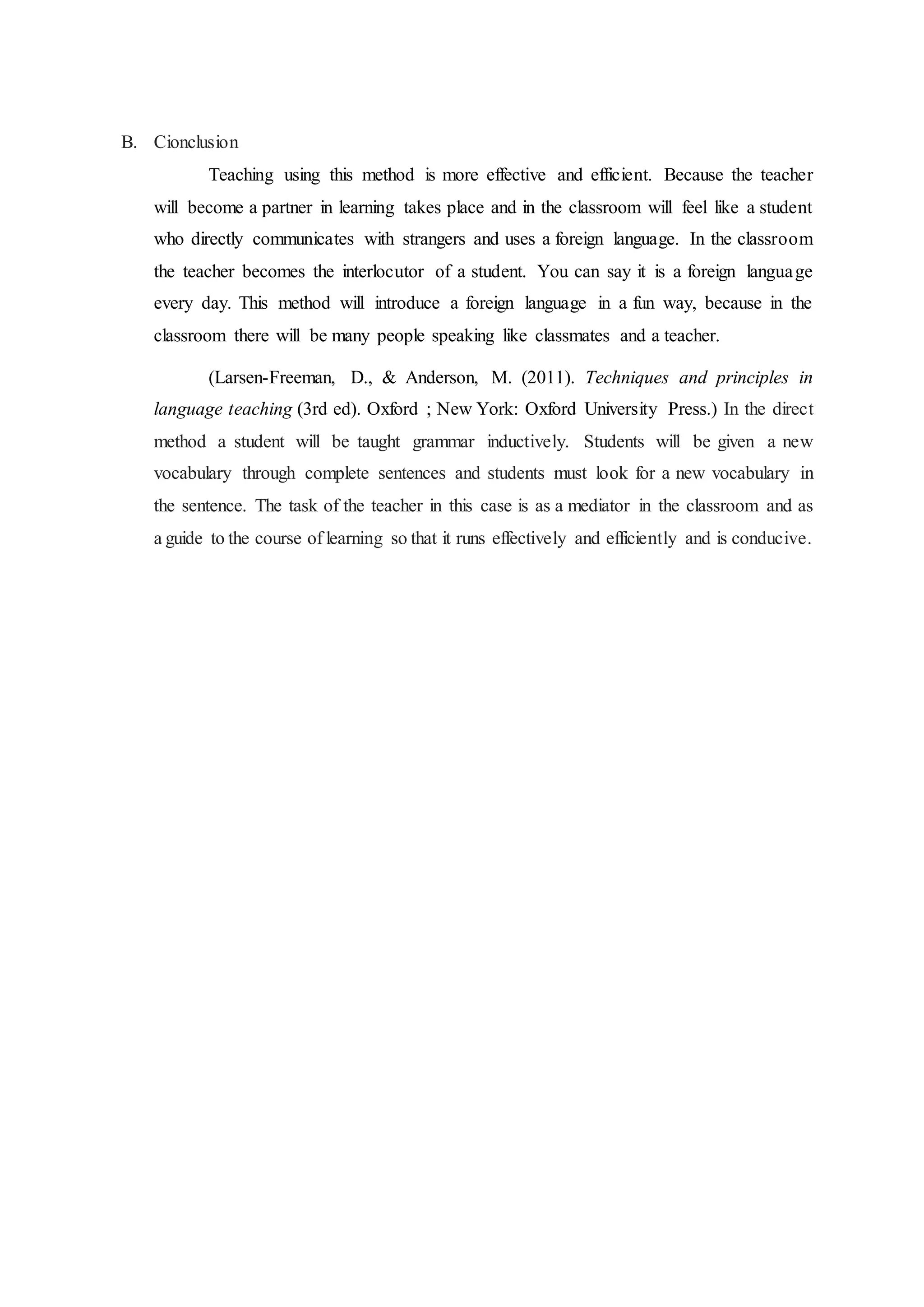 The direct method | DOCX