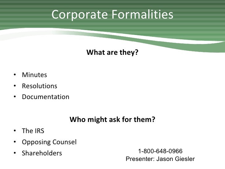 corporate record keeping