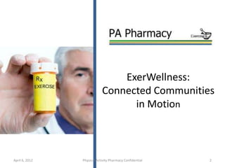 ExerWellness:
                            Connected Communities
                                  in Motion



April 6, 20...