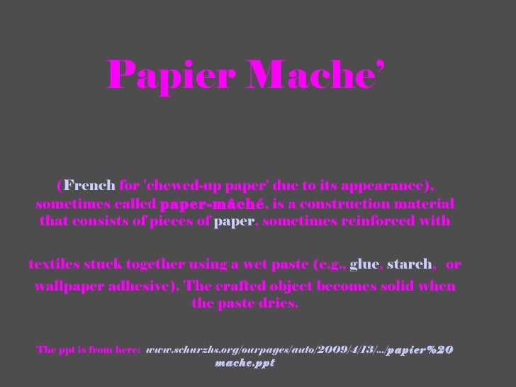 Papier mache sculpture