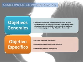 OBJETIVO DE LA INVESTIGACION 