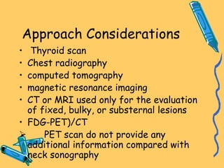 Substernal Approach Papillary thyroid carcinoma | PPTX