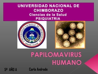 UNIVERSIDAD NACIONAL DE 
CHIMBORAZO 
Ciencias de la Salud 
PSIQUIATRIA 
5º AÑO A Carla Andrade 
 