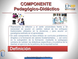 COMPONENTE  Pedagógico-Didáctico 