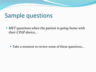 Questions Cpap PAP Therapy Compliance | PPT