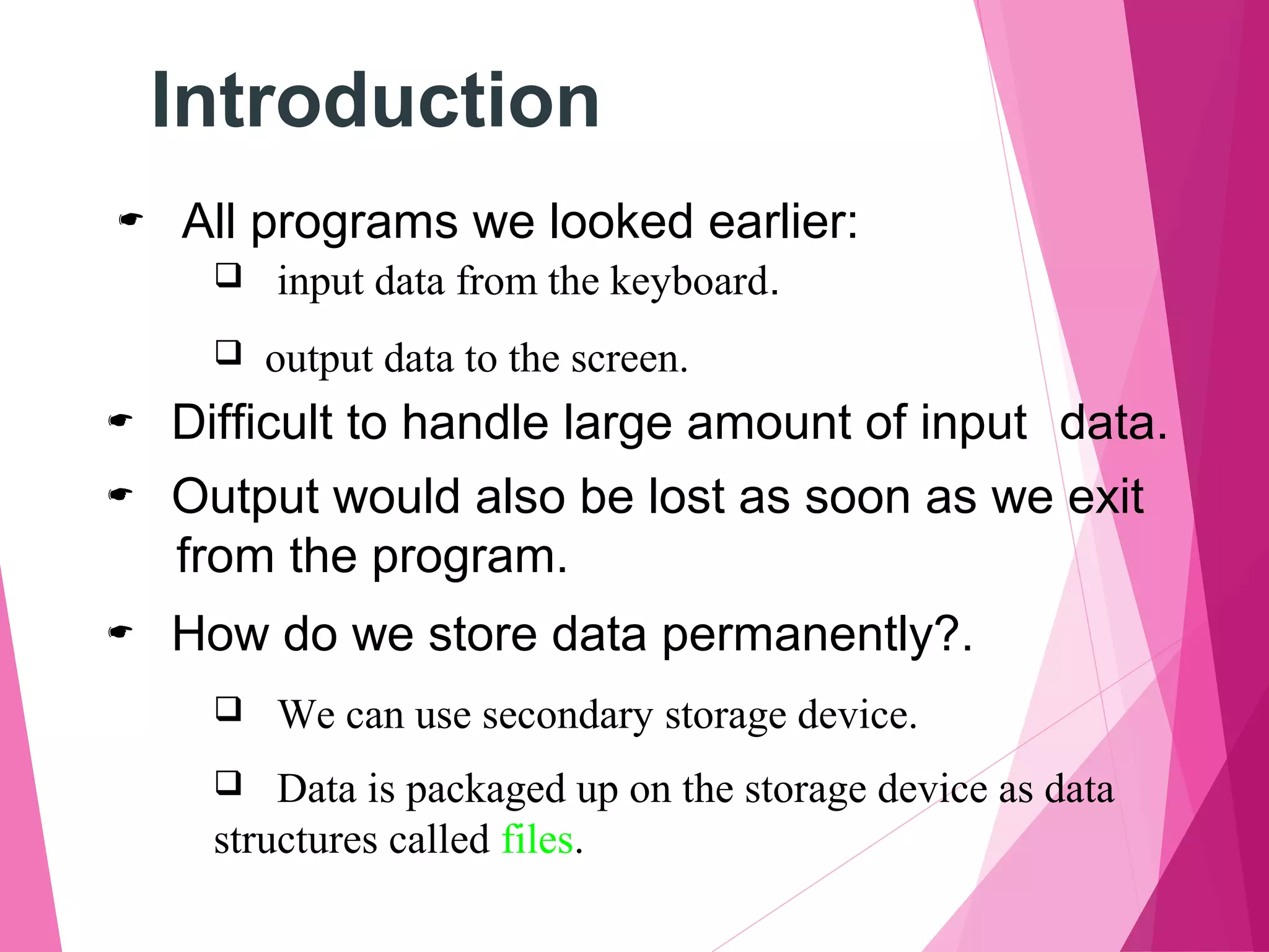 File Handling In C++(OOPs)) | PPT | Data Storage and Warehousing ...
