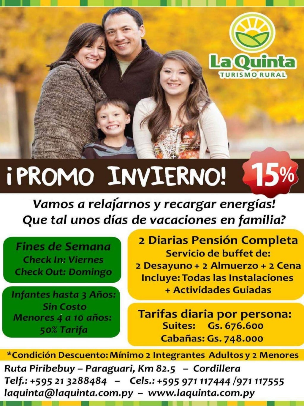 Paquetes para vacaciones de invierno.