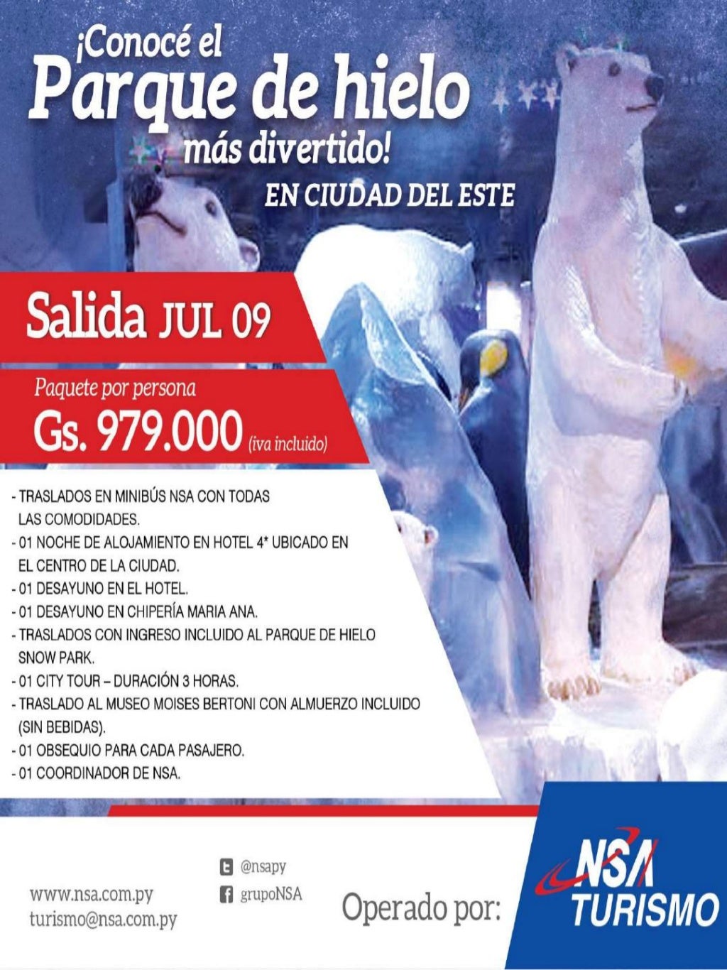 Paquetes para vacaciones de invierno.