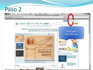 Paso 2Click para Suscribirnos