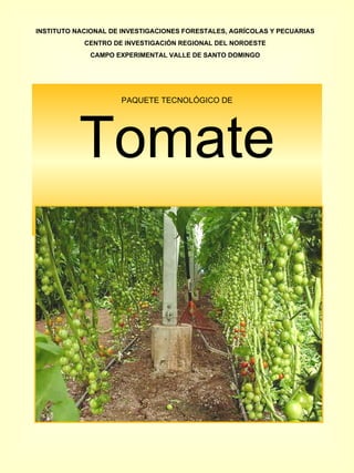 PAQUETE TECNOLÓGICO DE Tomate INSTITUTO NACIONAL DE INVESTIGACIONES FORESTALES, AGRÍCOLAS Y PECUARIAS CENTRO DE INVESTIGACIÓN REGIONAL DEL NOROESTE CAMPO EXPERIMENTAL VALLE DE SANTO DOMINGO 