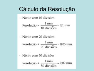 Cálculo da Resolução 
