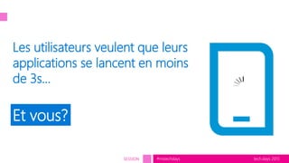 tech.days 2015#mstechdaysSESSION
Les utilisateurs veulent que leurs
applications se lancent en moins
de 3s…
Et vous?
 