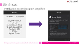 Developpement mobile hybride avec Visual Studio, Apache Cordova