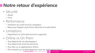 tech.days 2015#mstechdaysArchitecture hybride: intégrer vos données métier
 