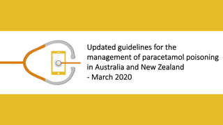Updated guidelines for the
management of paracetamol poisoning
in Australia and New Zealand
- March 2020
 