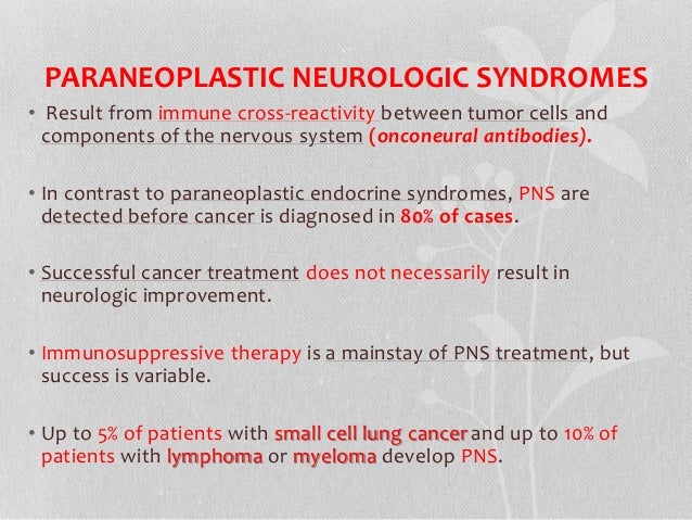 Para neoplastic (malignant) syndromes