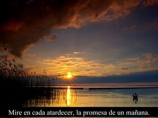 Mire en cada atardecer, la promesa de un mañana. 