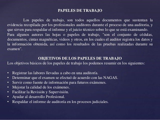 Elaboración de un informe de Auditoria