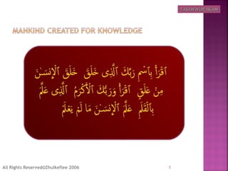 3All Rights Reserved©Zhulkeflee 2006
TASAWWUR ISLAMTASAWWUR ISLAM
 