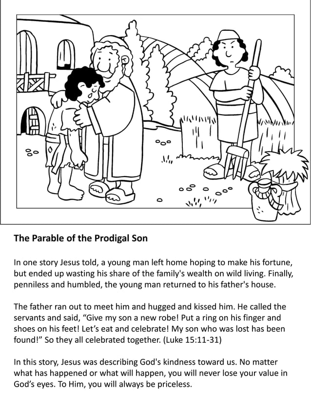 Parables of Jesus for Children: Coloring Book