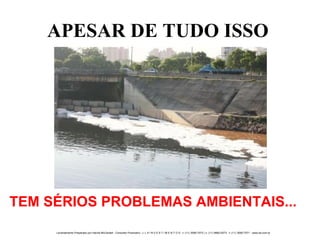 APESAR DE TUDO ISSO TEM SÉRIOS PROBLEMAS AMBIENTAIS... 