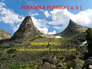 PARABOLA PUNCAK ( a, b ) 
MAHMUD YUNUS 
www.mahmudsmk5.wordpress.com 
 
