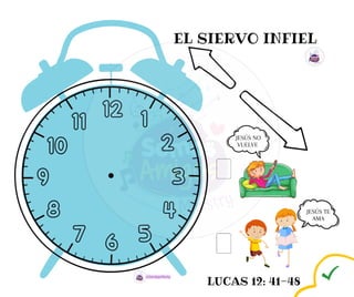 EL SIERVO INFIEL
JESÚS TE
AMA
LUCAS 12: 41-48
JESÚS NO
VUELVE
 