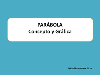 PARÁBOLA
Concepto y Gráfica
Sebastián Munuera. 2020
 