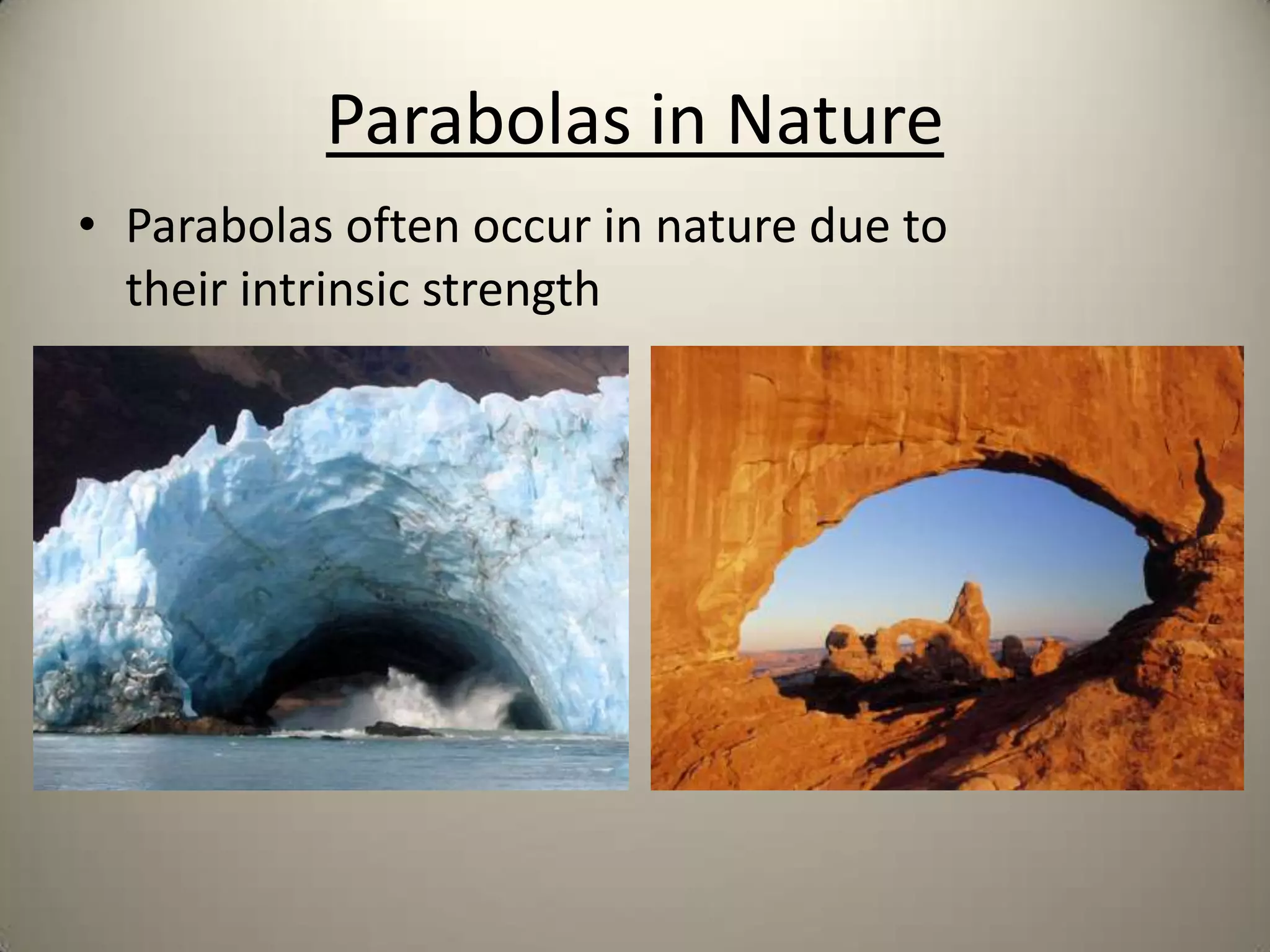 Parabolas in nature