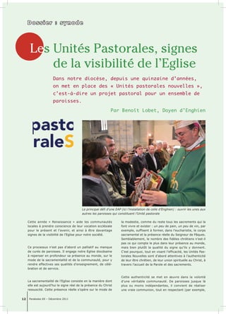 titre courant 
Les Unités Pastorales, signes 
de la visibilité de l’Eglise 
Dans notre diocèse, depuis une quinzaine d’ann...