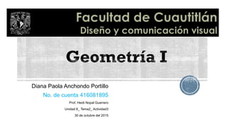Diana Paola Anchondo Portillo
No. de cuenta 416081895
Prof. Heidi Nopal Guerrero
Unidad 8_ Tema2_ Actividad3
30 de octubre del 2015
 