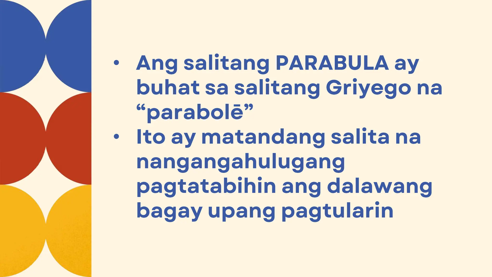 ano ang parabula at ang mga elemento nito PPT