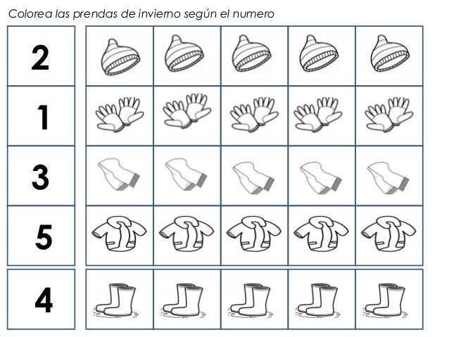 Resultado de imagen de actividades con los numeros del 1 al 4