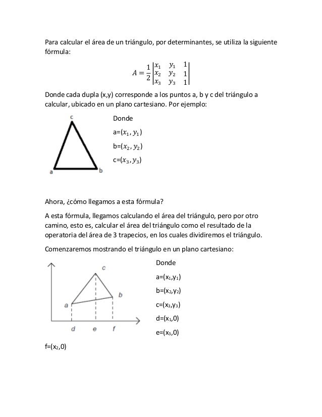 Para Calcular El área De Un Triángulo