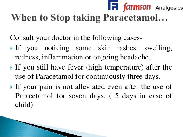 for paracetamol fever Paracetamol reliever pain effective most the