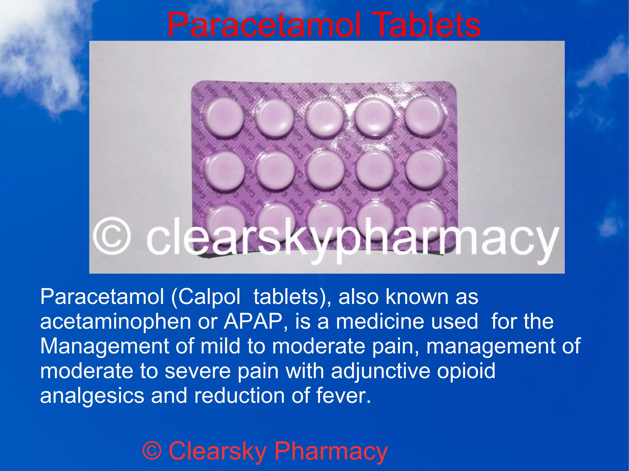 Calpol (Paracetamol tablets) PPT