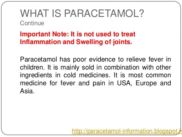 Paracetamol information ppt
