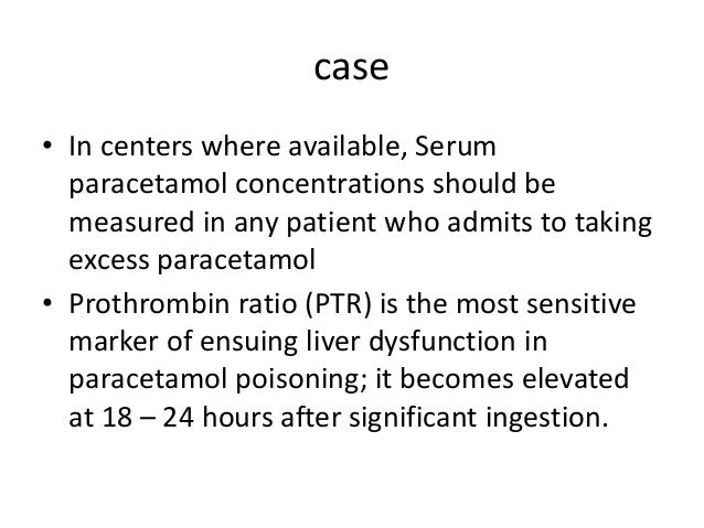 paracetamol jaundice Paracetamol overdose