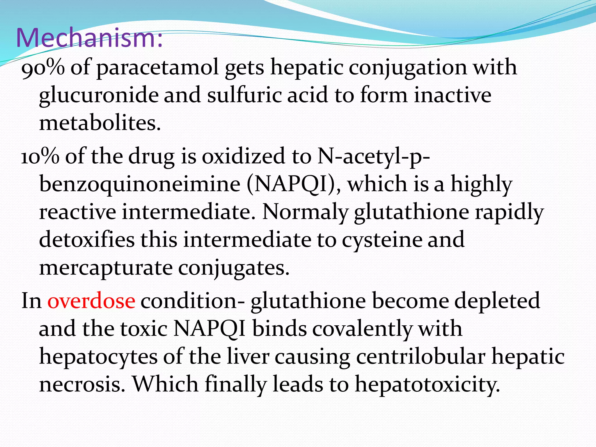 glutathione conjugation paracetamol metabolism pathways and breakdown into The Mechanism of Paracetamol-induced Hepatotoxicity: