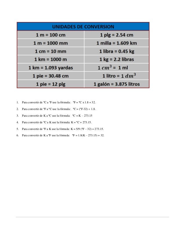 Para Convertir De c A f Use La Frmula Para Convertir De c A f Use La Frmula